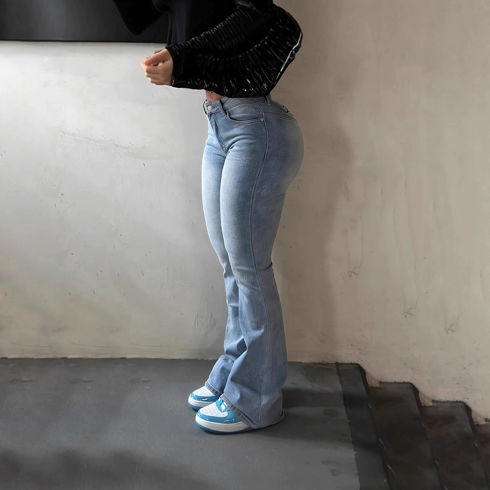 Street Vintage Hip Hop Printed Skinny Jeans thumbnail 4