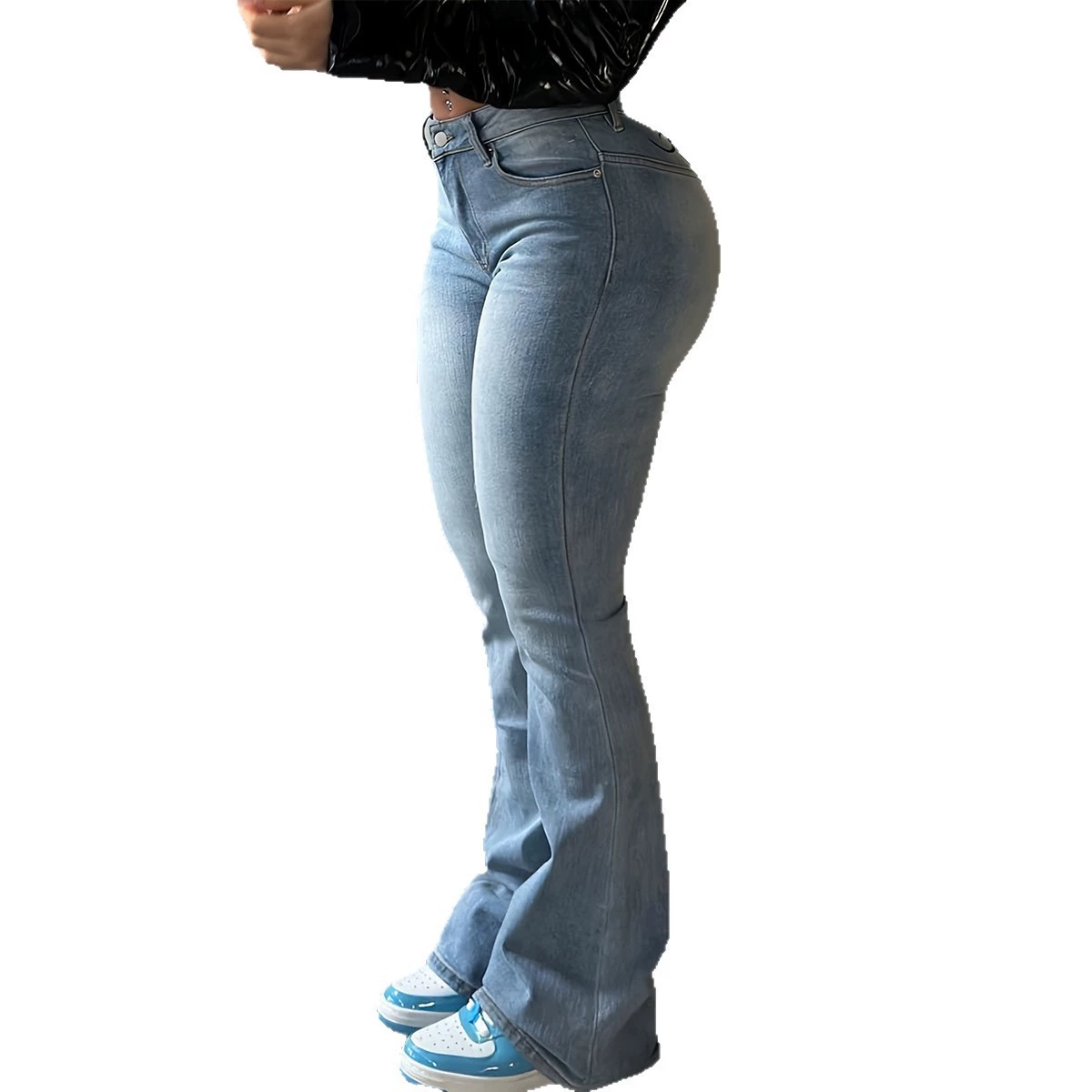 Street Vintage Hip Hop Printed Skinny Jeans thumbnail 5