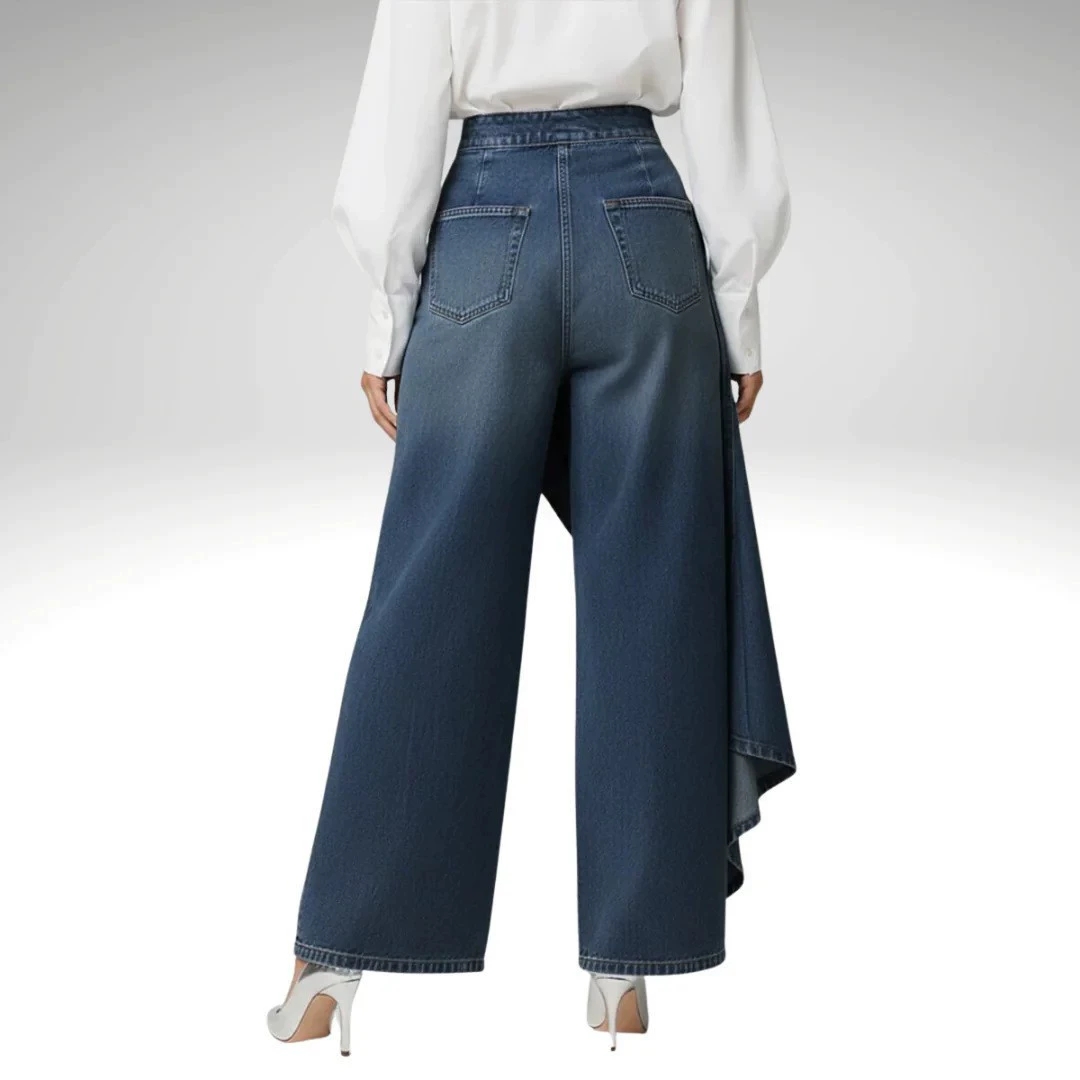 Long Hem High Waist Multi-Button Jeans thumbnail 4
