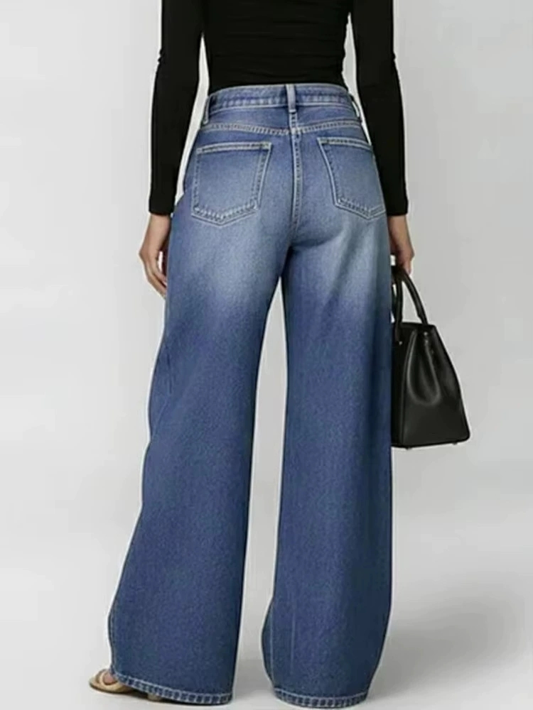 Metal Eyelet High Waist Wide Leg Jeans thumbnail 2