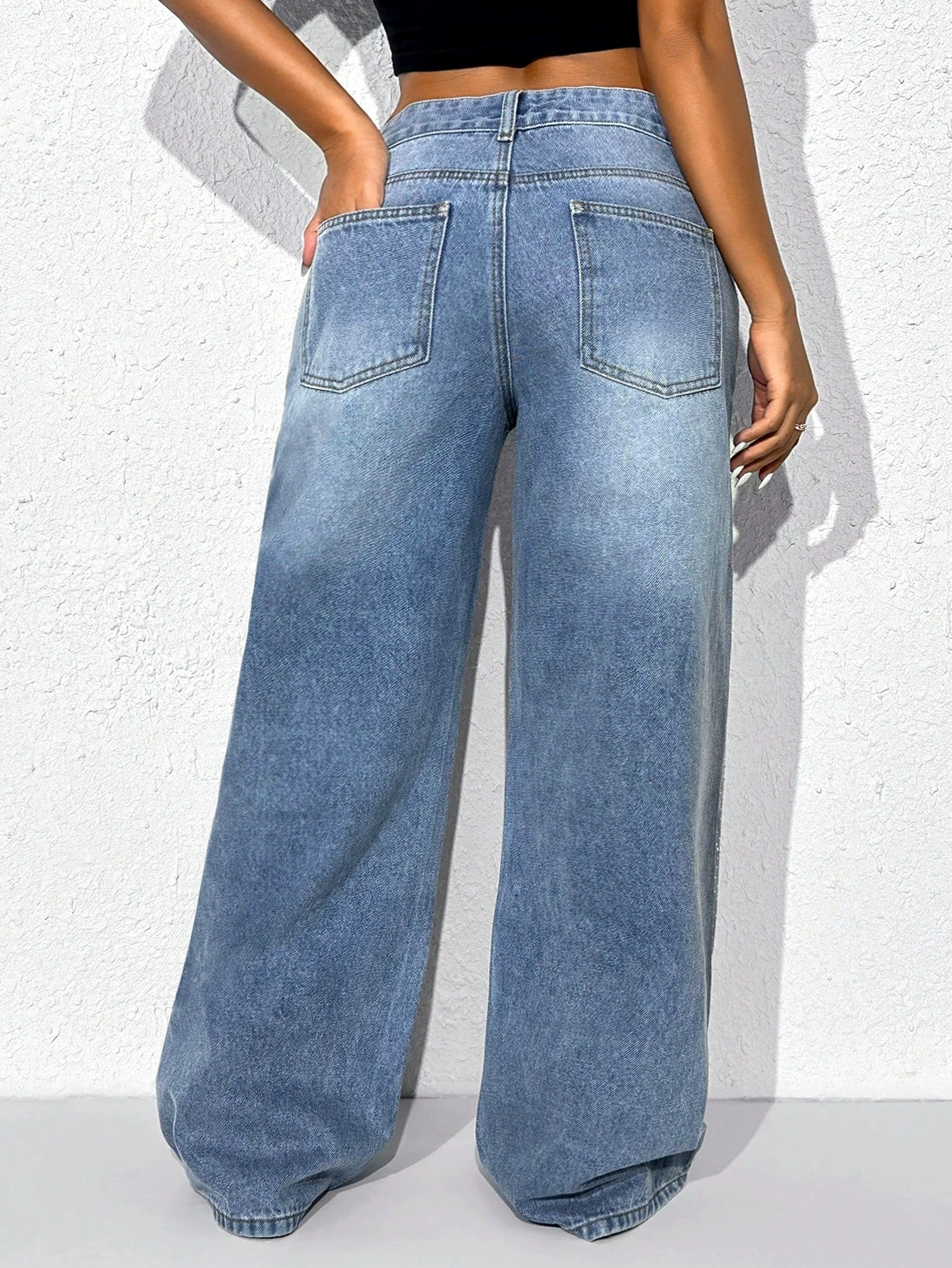Rhinestone Street High Waist Jeans thumbnail 3