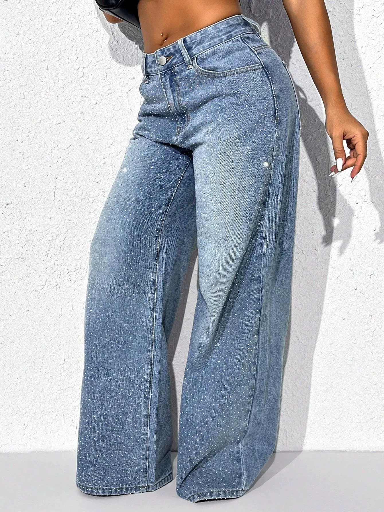 Rhinestone Street High Waist Jeans thumbnail 4