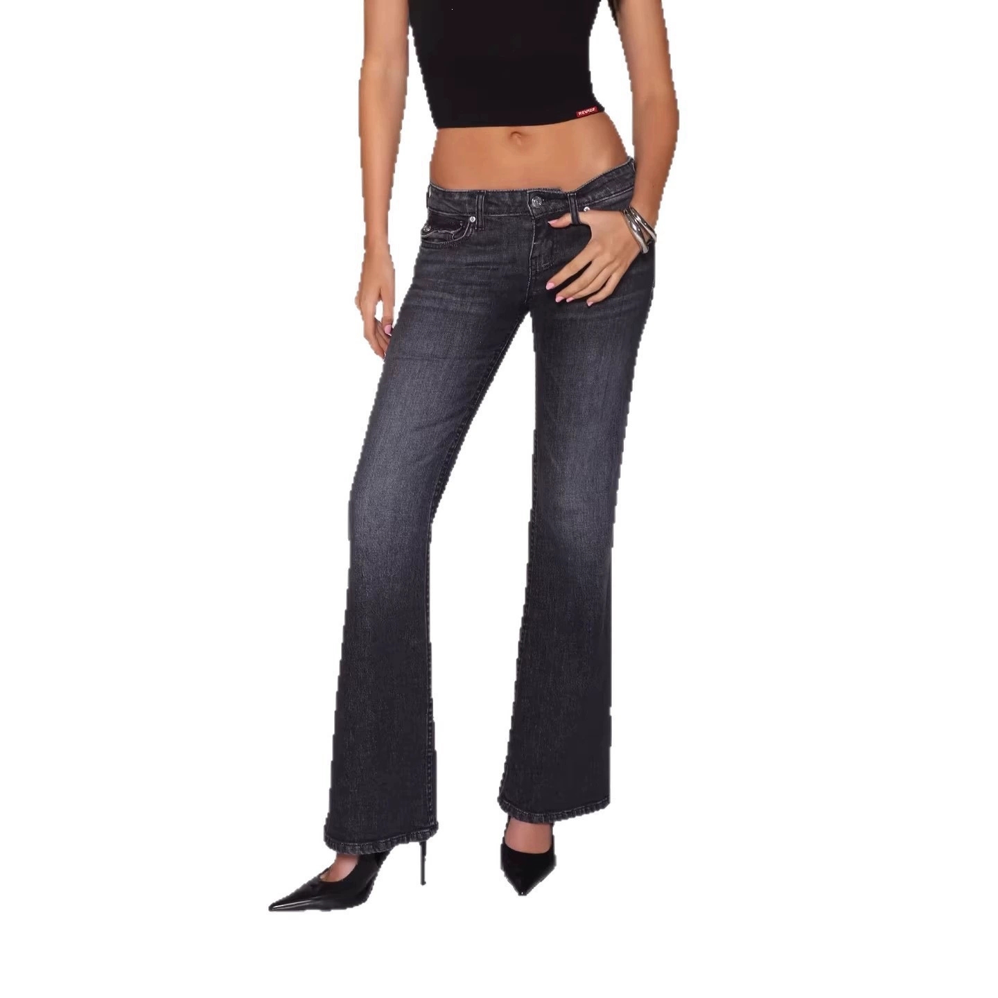 Y2K Low Waist Micro Flare Jeans thumbnail 5
