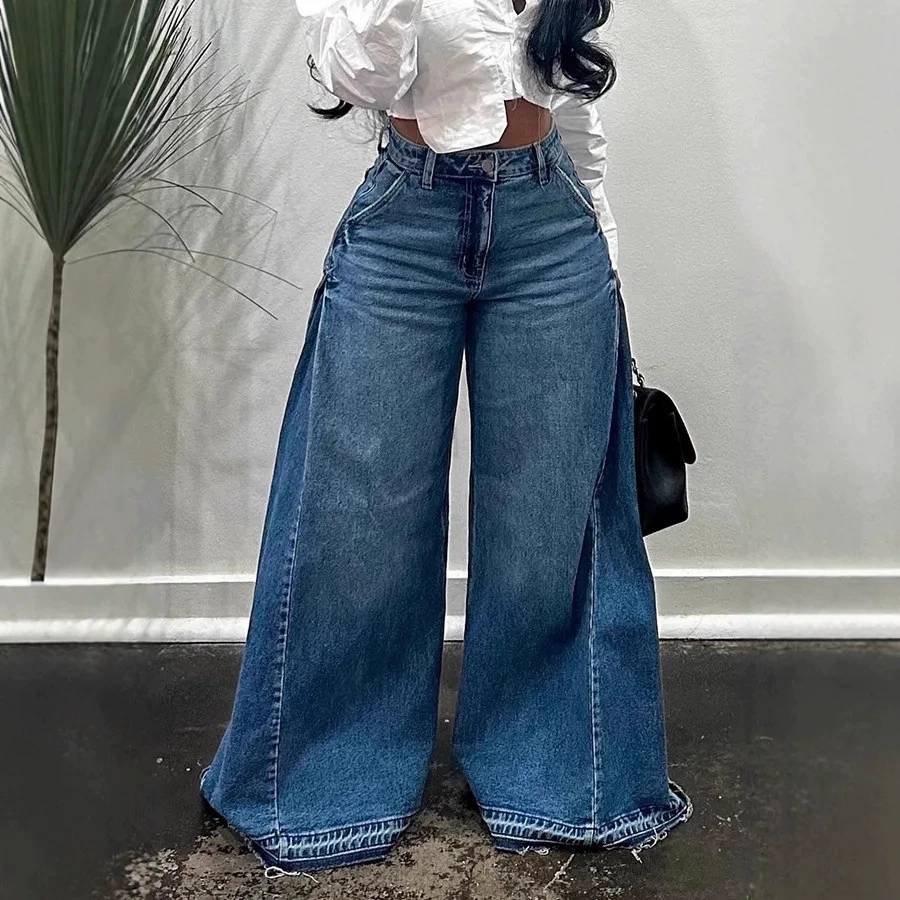 Y2K Spliced Fringe Flare Jeans thumbnail 2