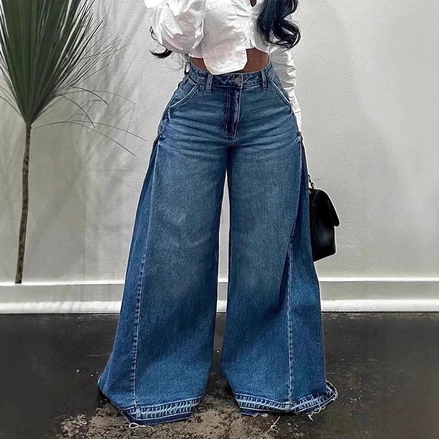 Y2K Spliced Fringe Flare Jeans thumbnail 5